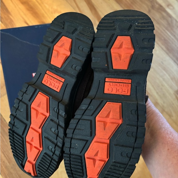 Boys Ralph Lauren Polo Sport, Chocolate Myron EZ Leather Shoe, Size 4 1/2 - Picture 4 of 7